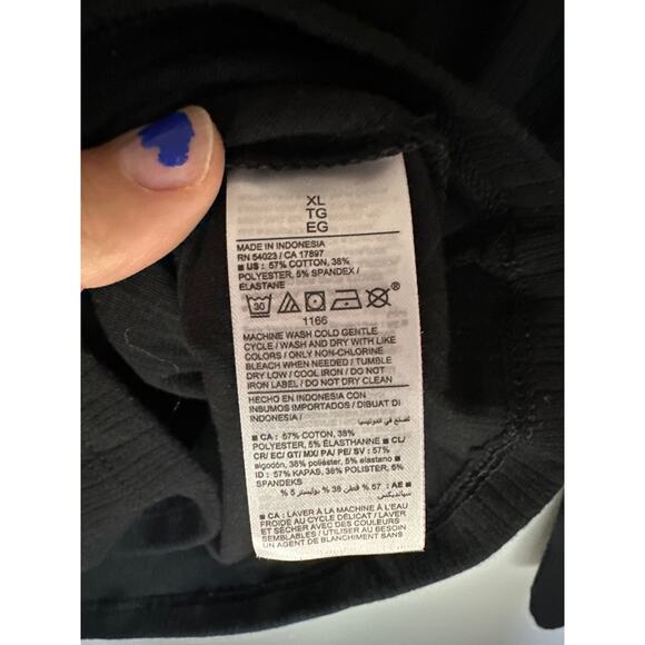 Old Navy Black Square Neck Ripped Long Sleeve Size XL - Picture 5 of 5